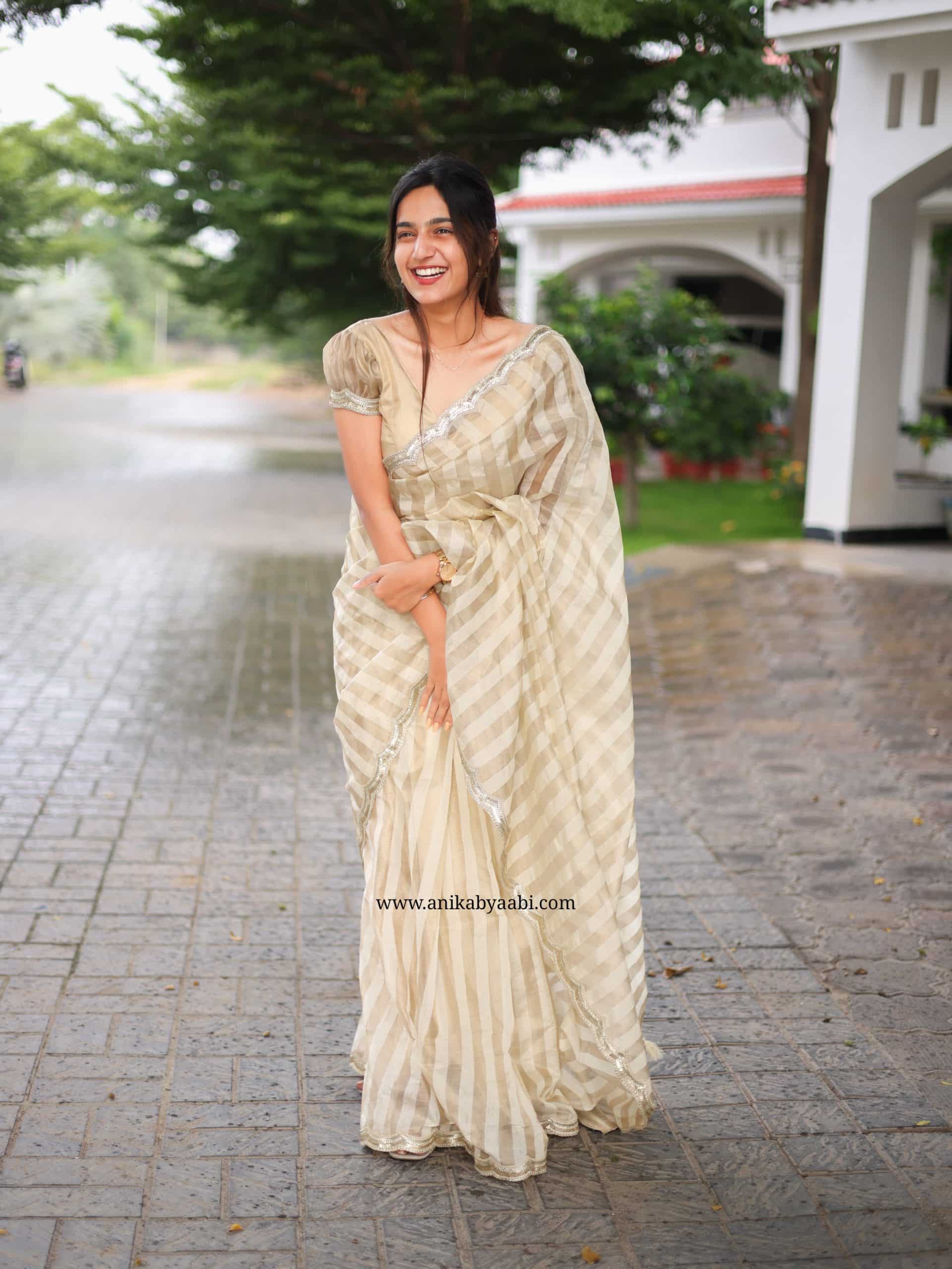 ONAM SERIES- TRISH GOLD SAREE - Image 8