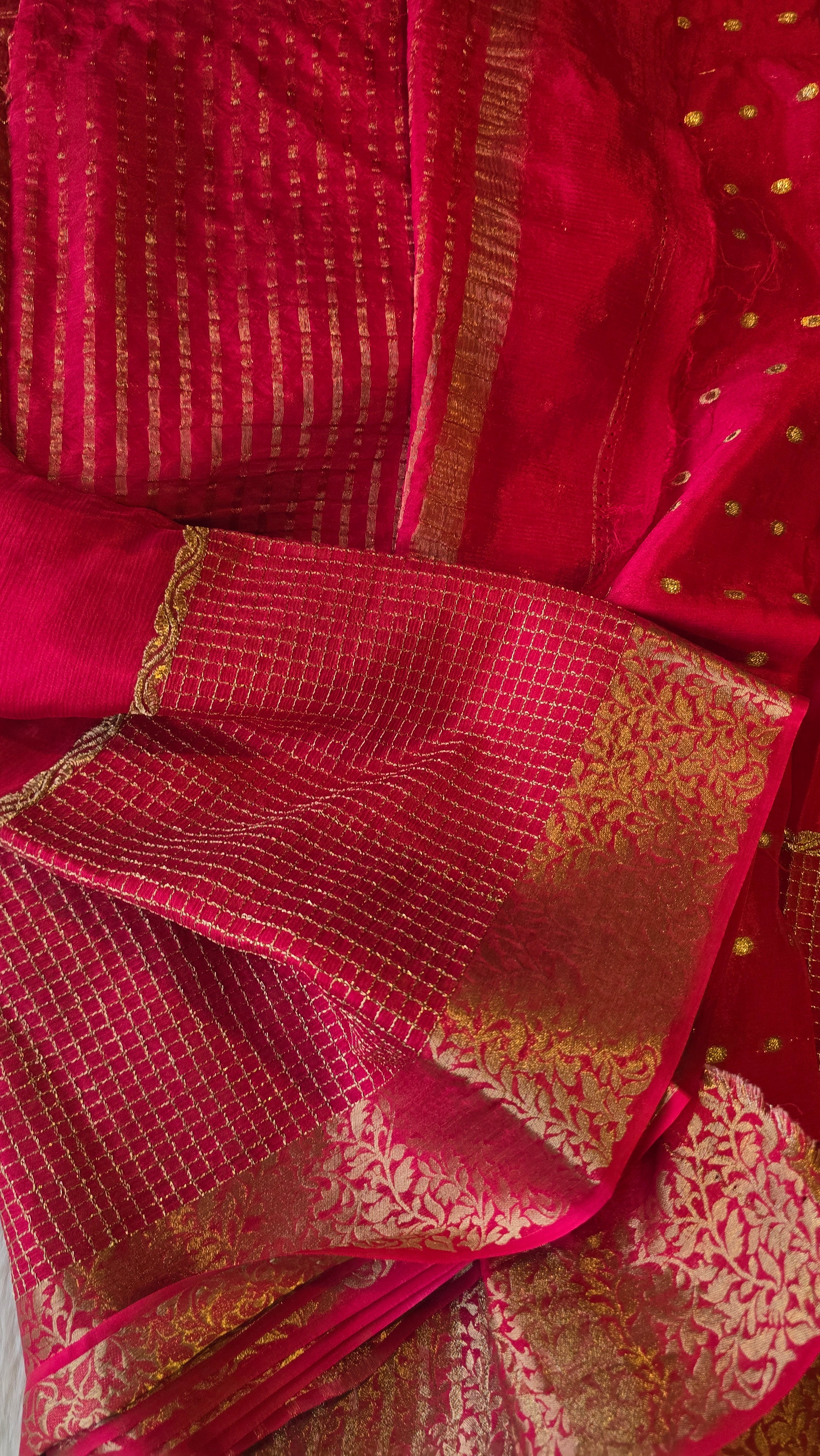 CHINON SILK SAREE-RANIPINK - Image 4