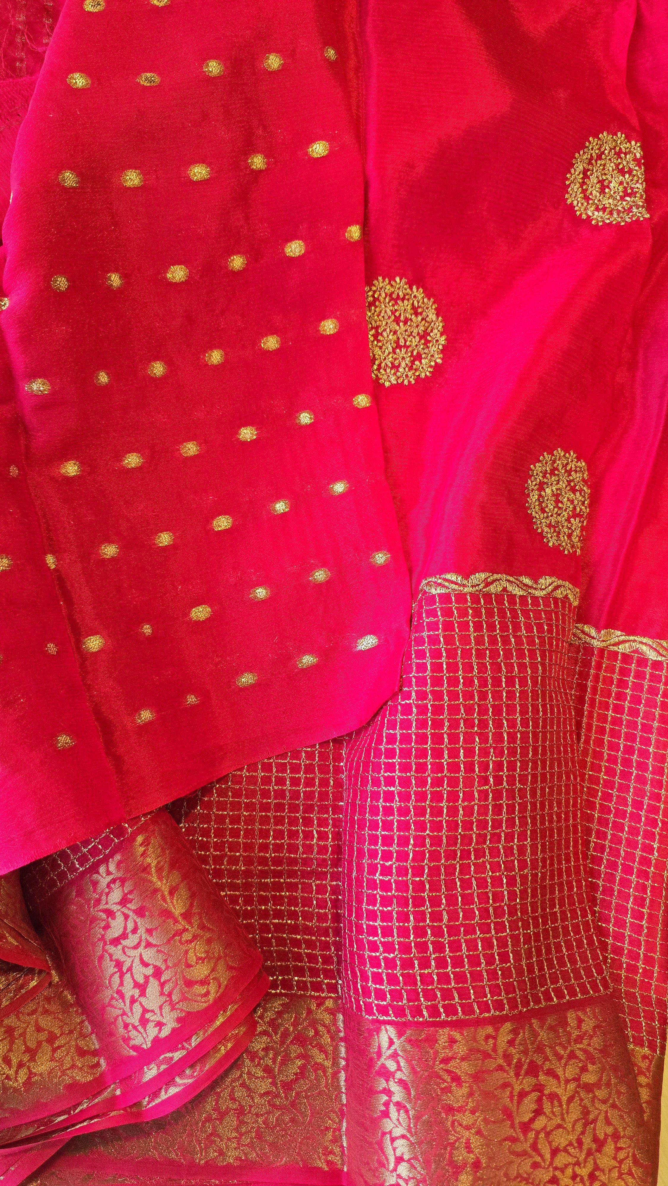 CHINON SILK SAREE-RANIPINK - Image 5