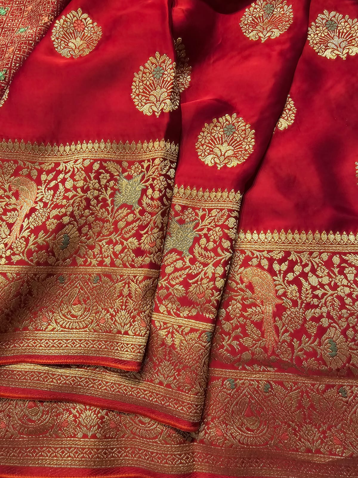 MUSHRO-RED SAREE - Image 6