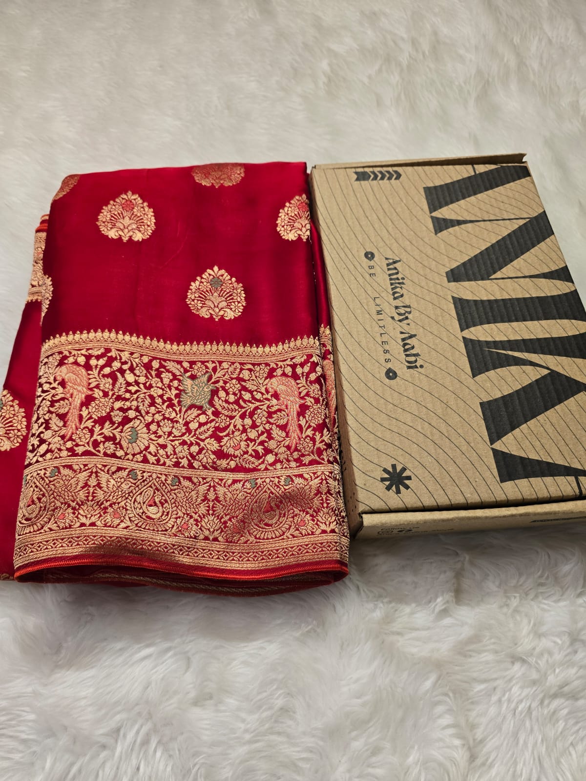MUSHRO-RED SAREE - Image 8
