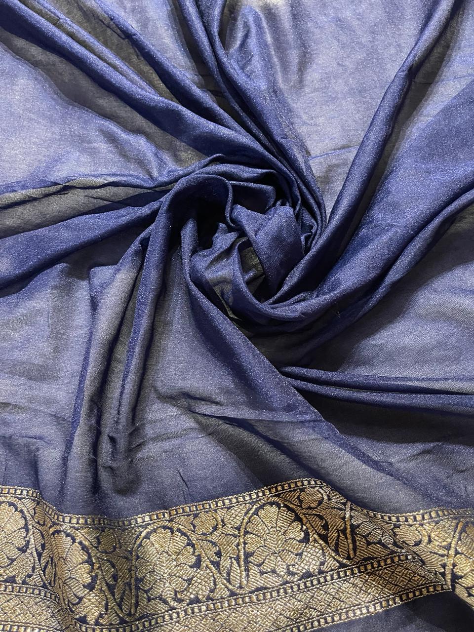 ROOP-NAVY BLUE SAREE - Image 4
