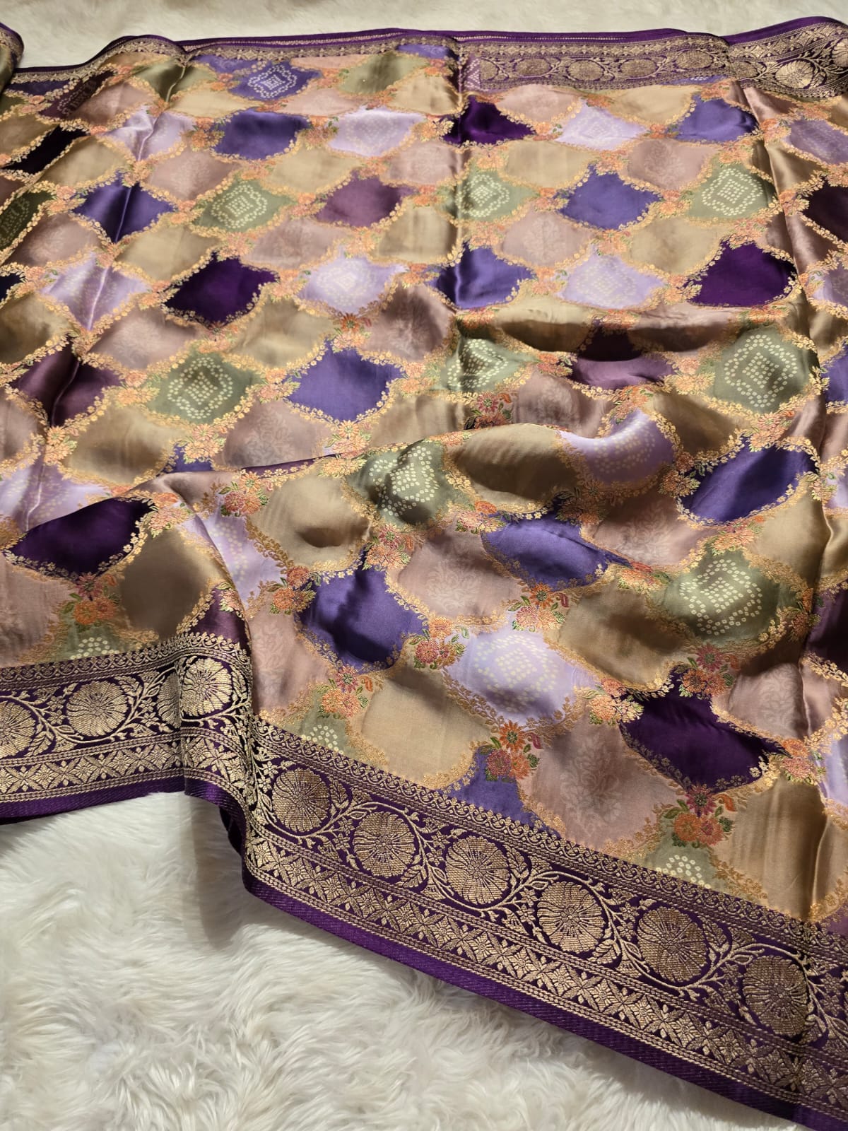 SHADES OF LOVE-PURPLE SAREE - Image 3