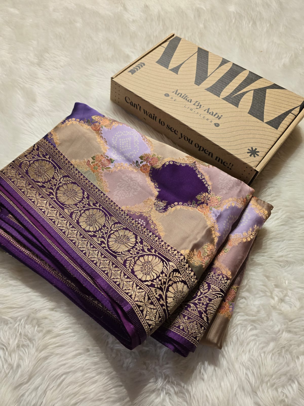 SHADES OF LOVE-PURPLE SAREE - Image 7