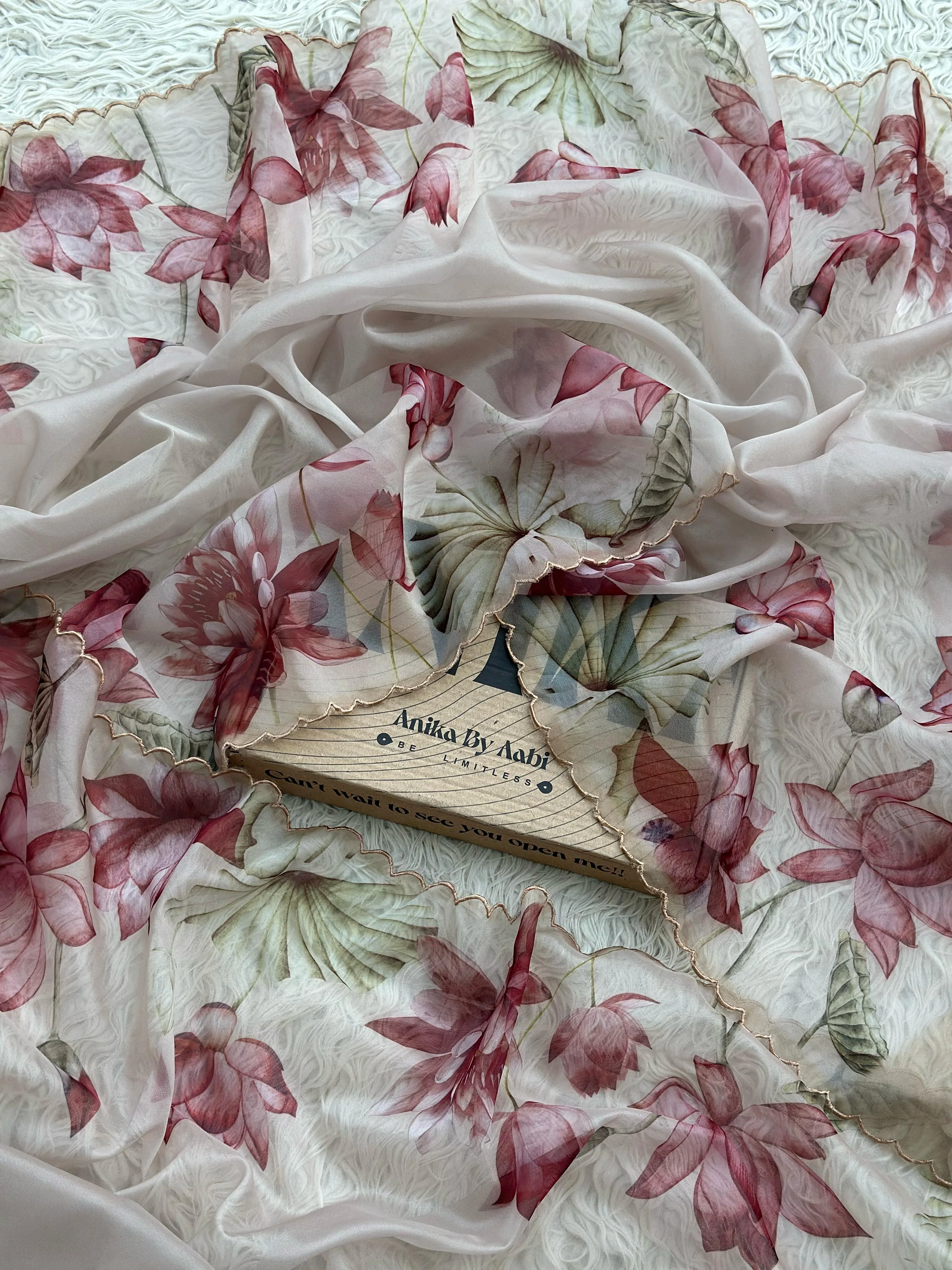 SITARA - FLORAL KORA ORGANZA SAREE - Image 8