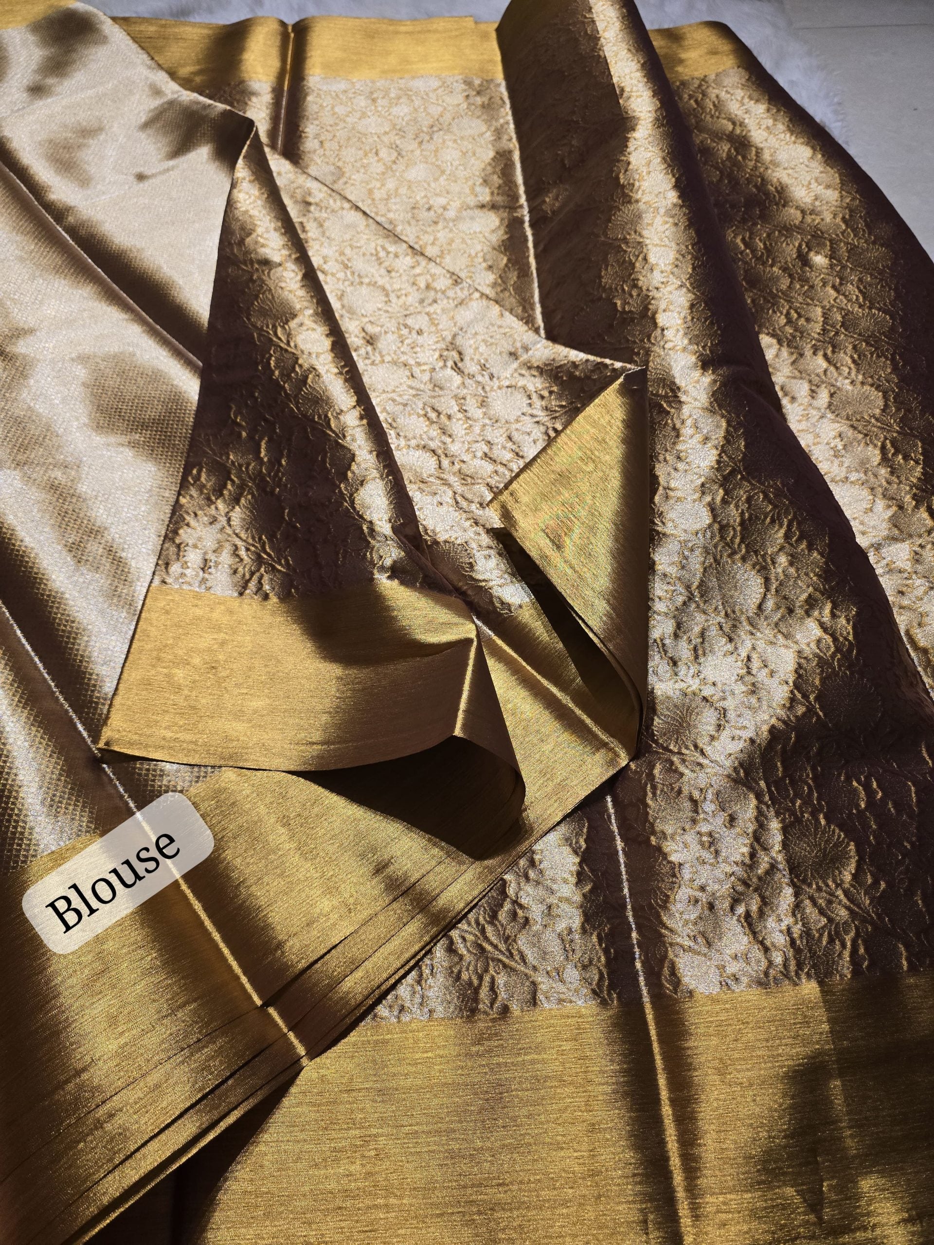 ROYAL ANTIQUE GOLD SAREE - Image 7