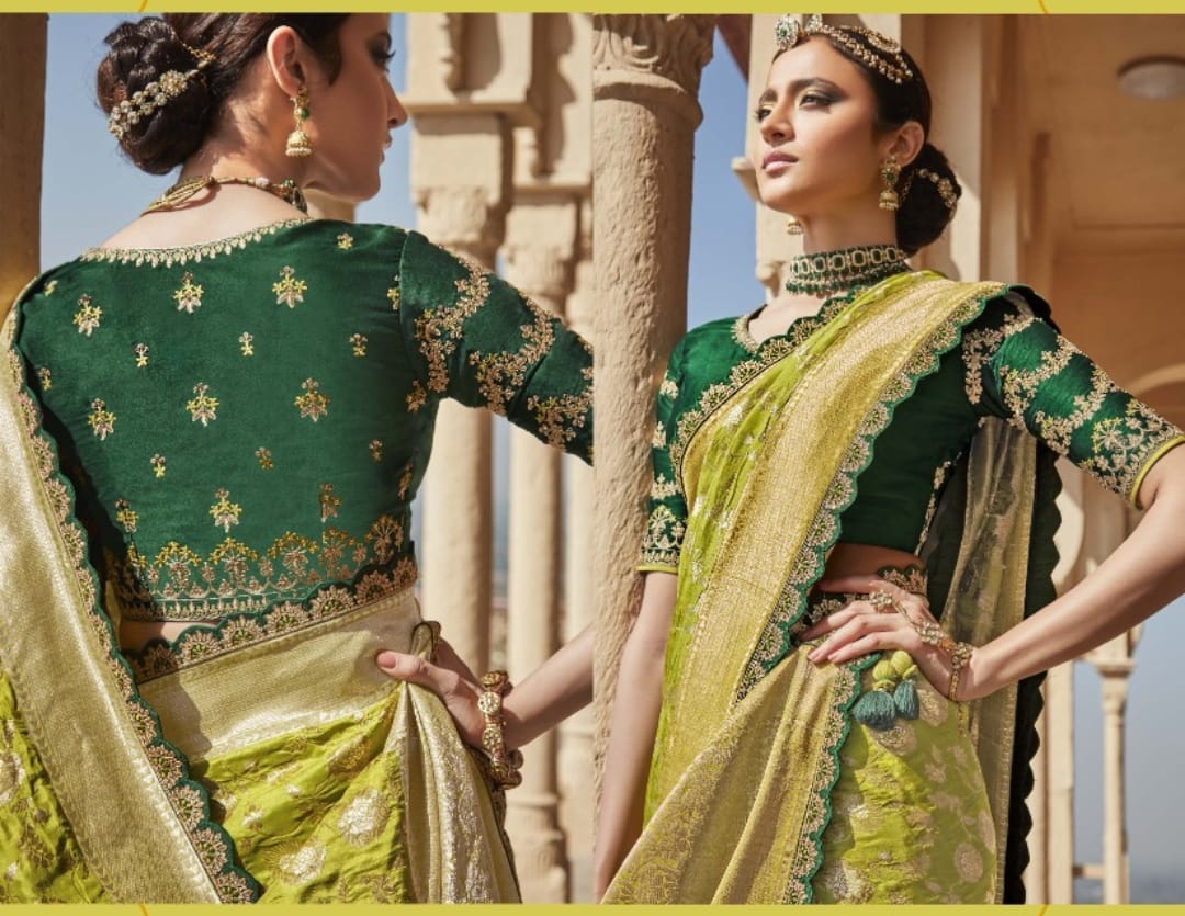 SUHA- GREEN SAREE - Image 5