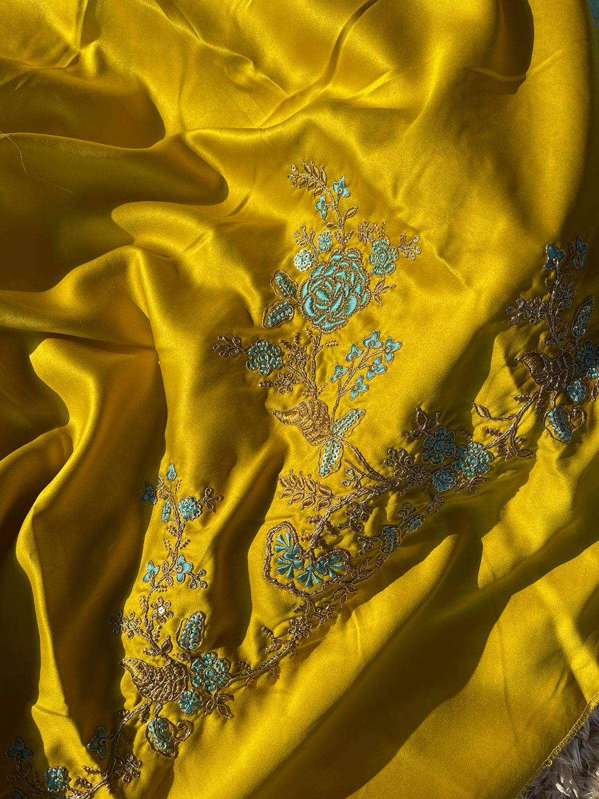 SUHA- SEA BLUE SAREE - Image 11