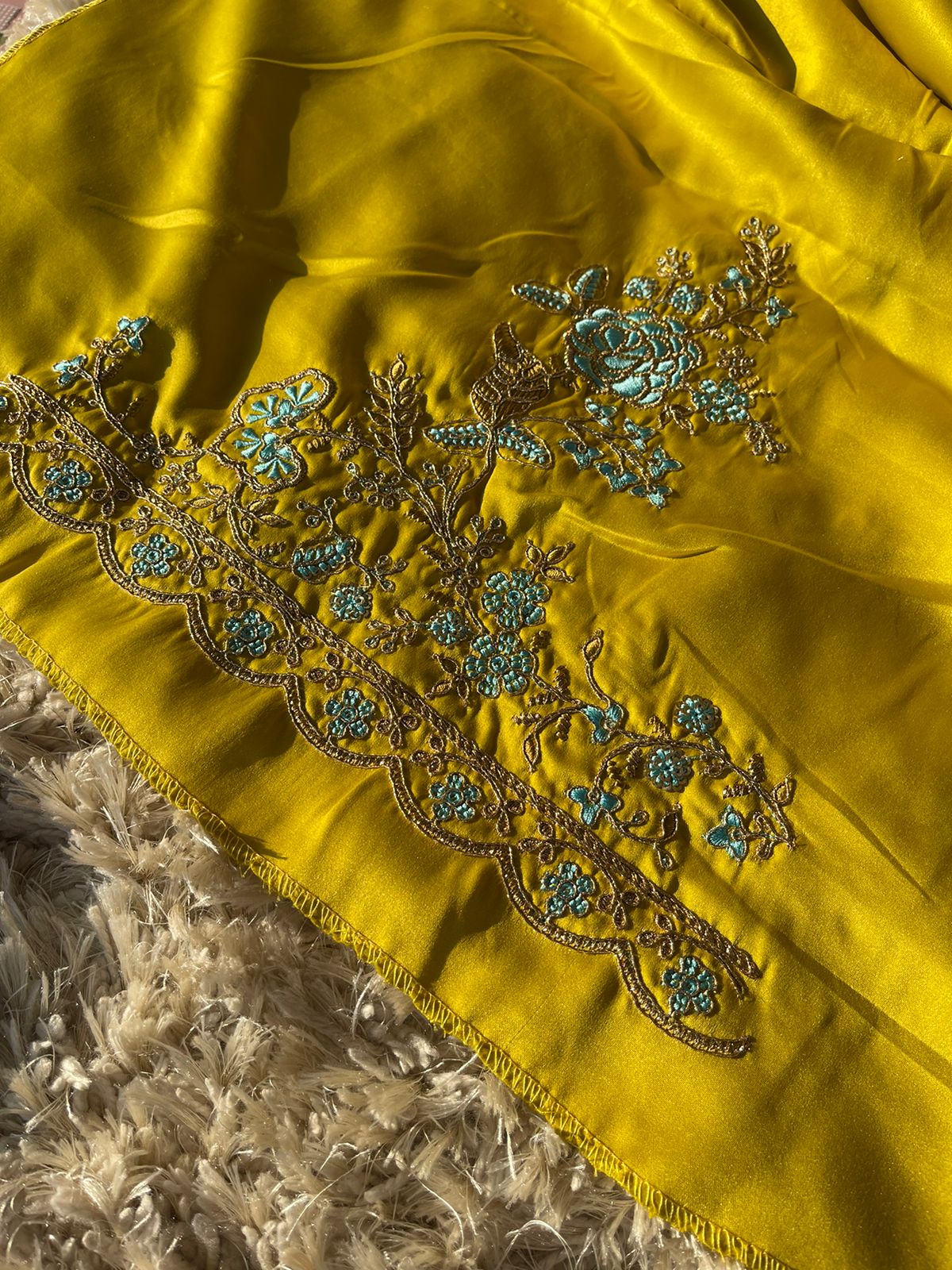 SUHA- SEA BLUE SAREE - Image 12