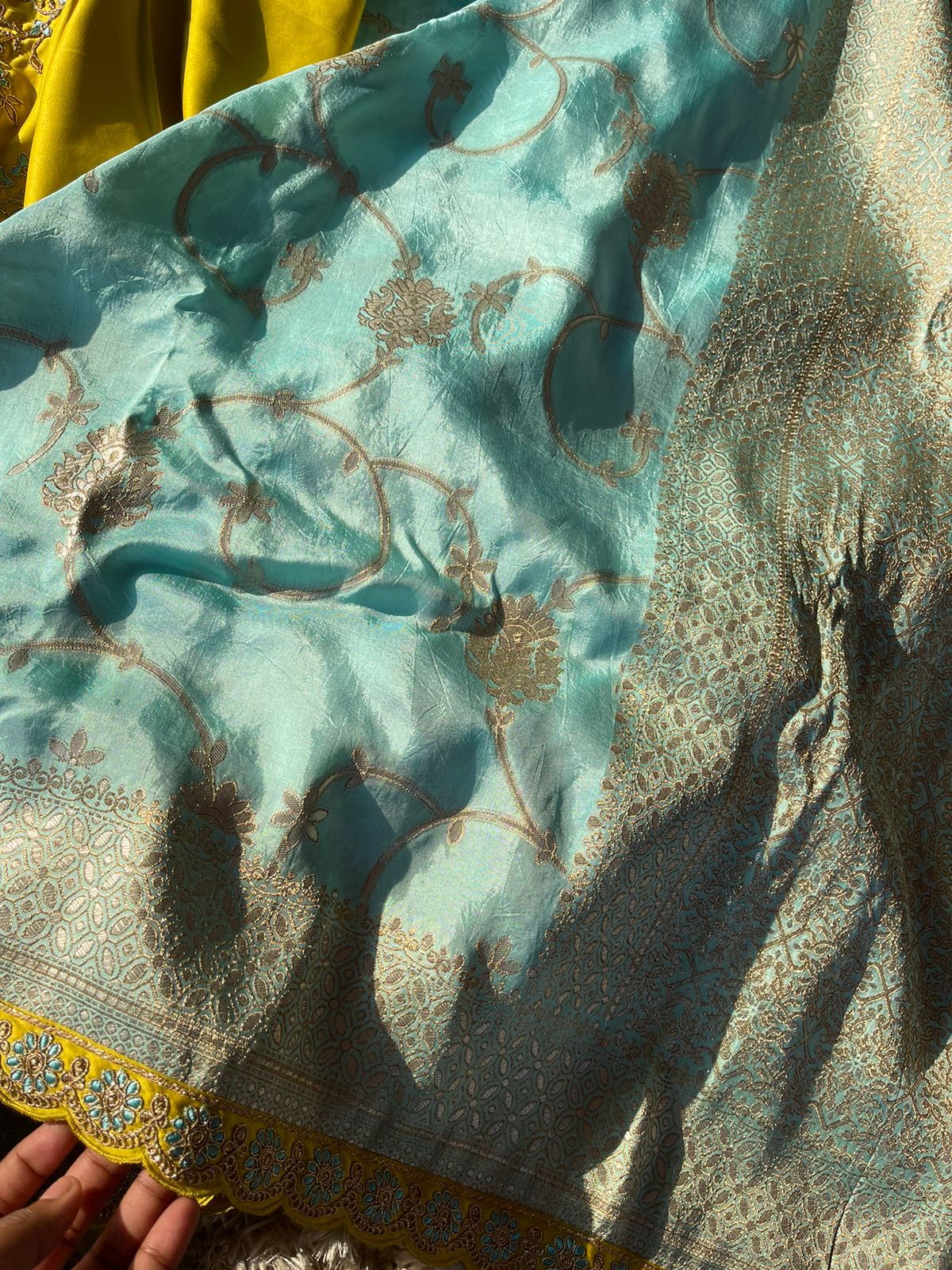 SUHA- SEA BLUE SAREE - Image 6