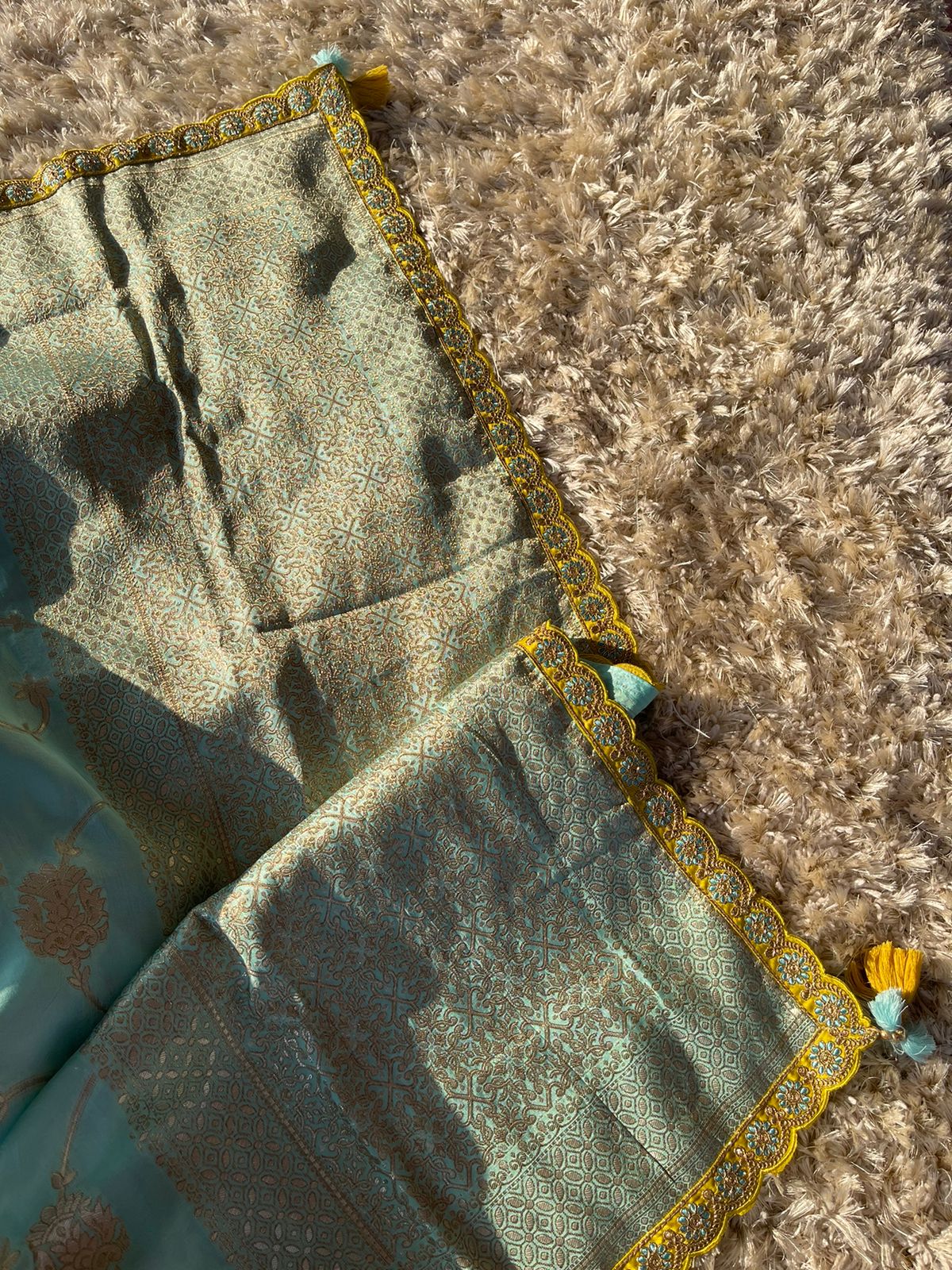 SUHA- SEA BLUE SAREE - Image 8