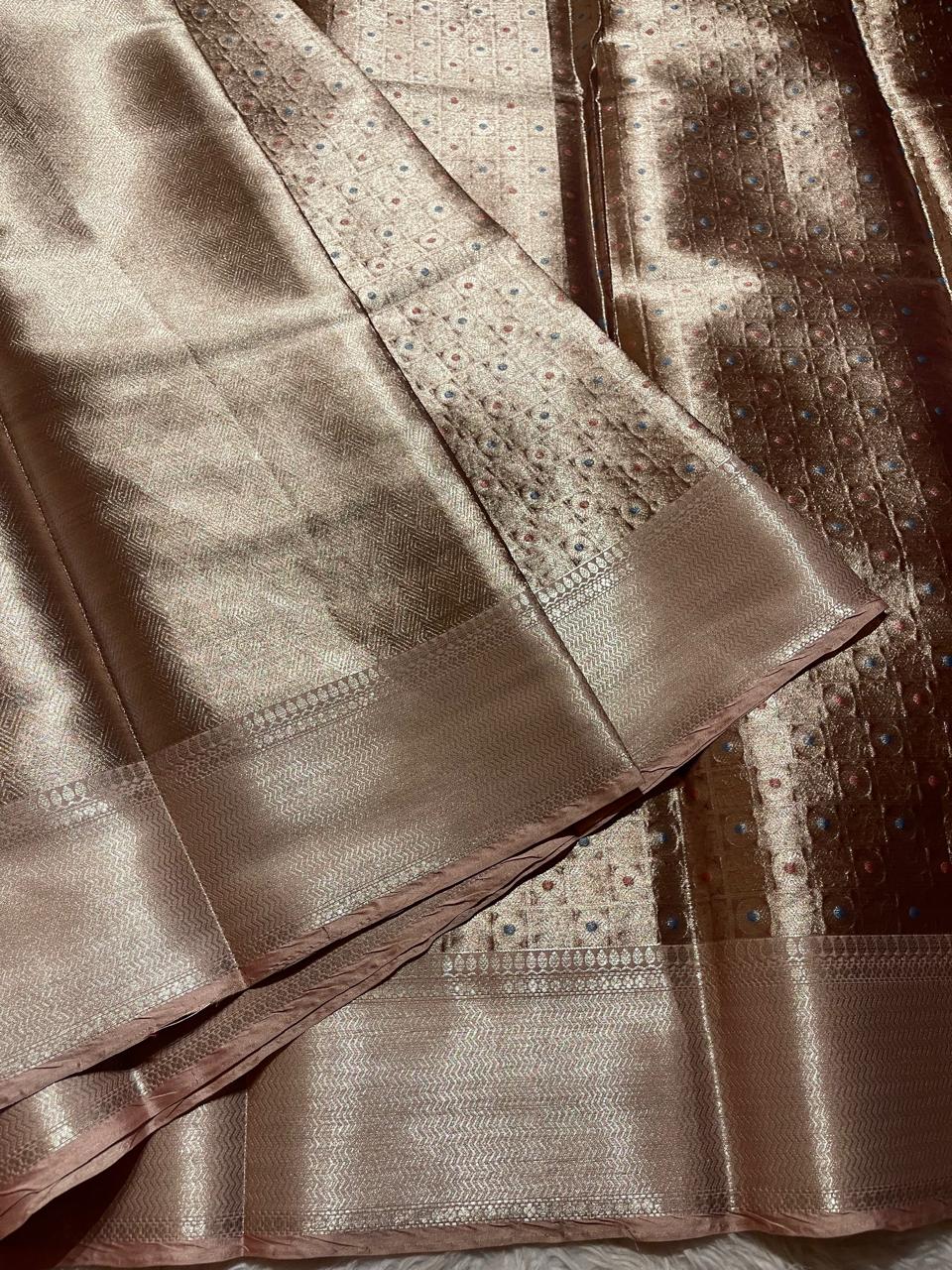 TIRA-PASTEL MULTI COLOUR TISSUE SAREE - Image 4