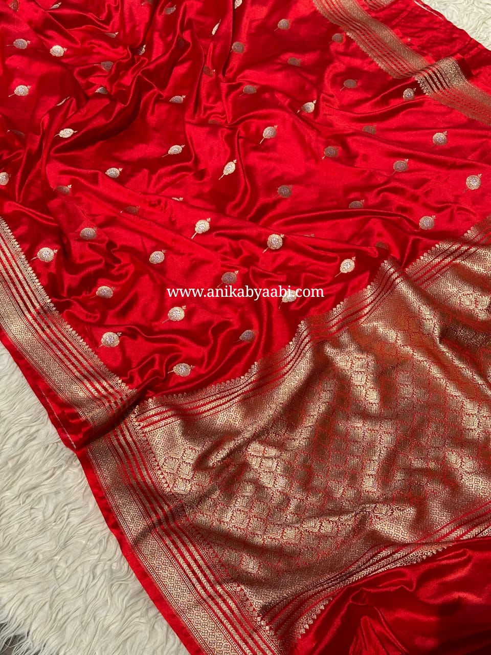 VERMI RED SAREE - Image 4
