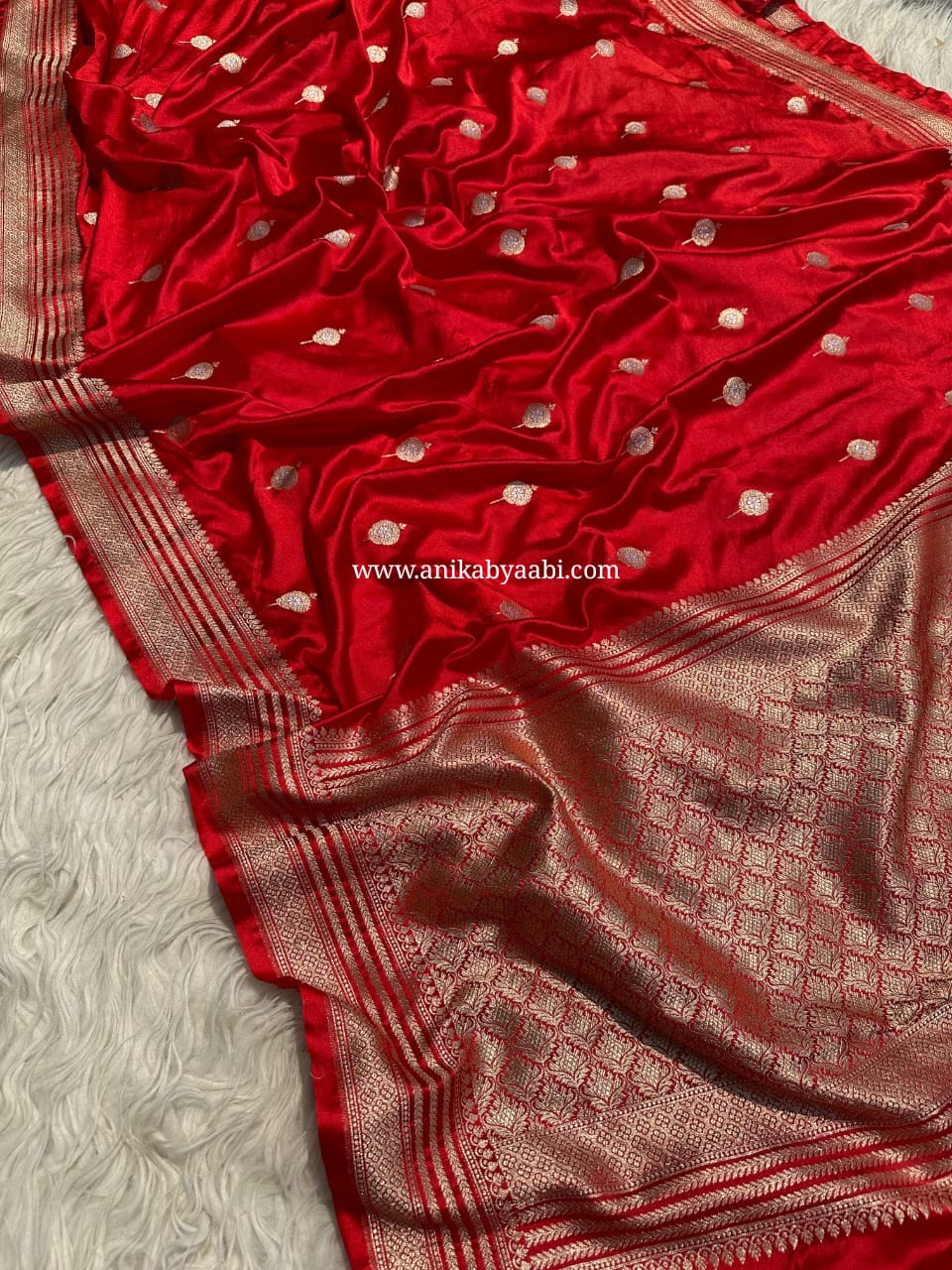 VERMI RED SAREE - Image 5